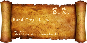 Bokányi Kira névjegykártya